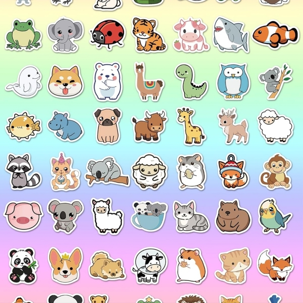 Colorful Animal Sticker Set for Small Pets - Picture 3 of 5